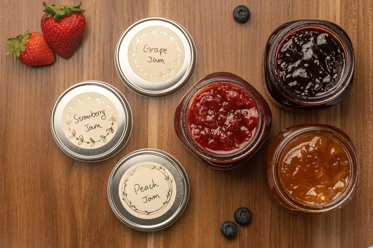 MONEST Waterproof Label Stickers for Jars and Lids, Pantry, Mason Jar, Canning, Spice, Bottle Labels (Red Tulip 2"x3")