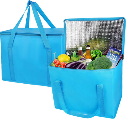 musbus Extra large XXXL Insulated Food Delivery Bag Cooler Bags Keep Food Warm Catering Therma Catering Bag for doordash 22x14x13 Cooler Bags Therma Shopper hot warming RED Pizza BLACK