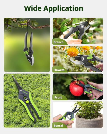 2pcs 6.5" Pruning Shears for Gardening Ultra Sharp Garden Scissors