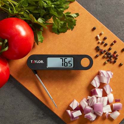 Taylor Digital Folding Stem Food Thermometer Black