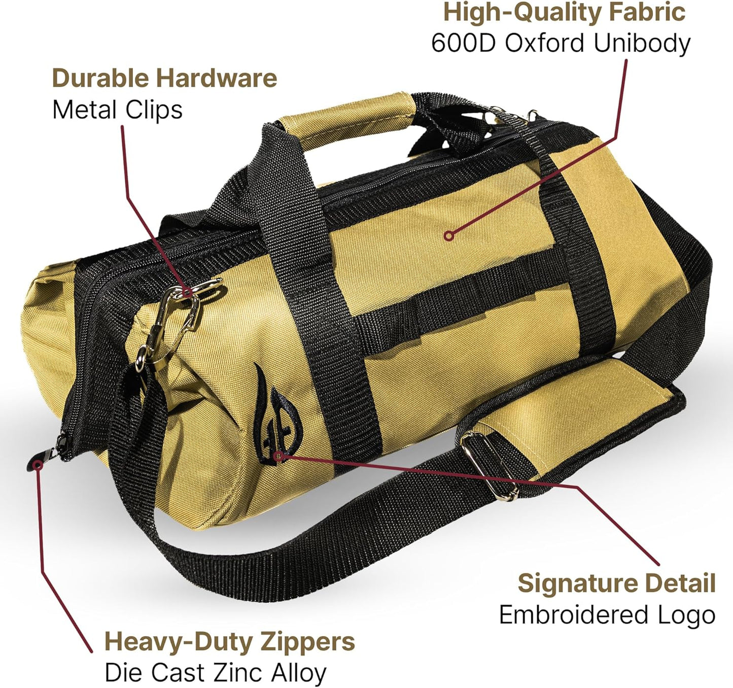 Grill Tool Bag 18 Inch with Adjustable Divider - Premium BBQ Accessory Storage Case for Blackstone Griddle Tools, Heavy-Duty Wipe Clean Canvas, Tailgating, Trunk, Camping Organizer - Gifts for Men