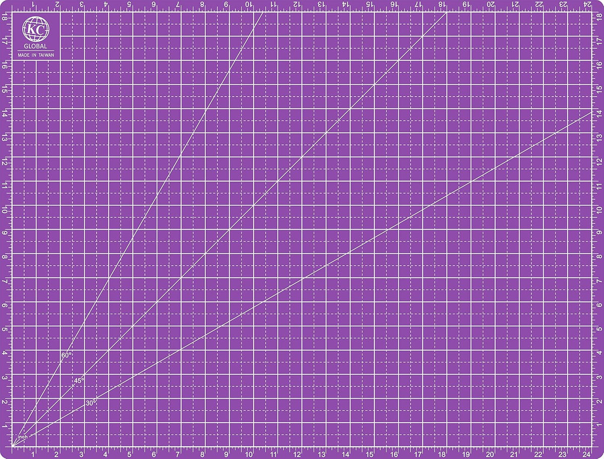 KC GLOBAL A3 (19"x13") Professional Grade Self-Healing Cutting Mat (Purple) - Odor-Free, Double-Sided, Eco-Friendly, Non-Slip, Premium Desk mat for DIY, Crafting, Model Building,and Art Projects
