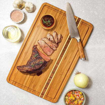 Totally Bamboo Barbados Small Bamboo Cutting Board, 9 x 6.5 Inches