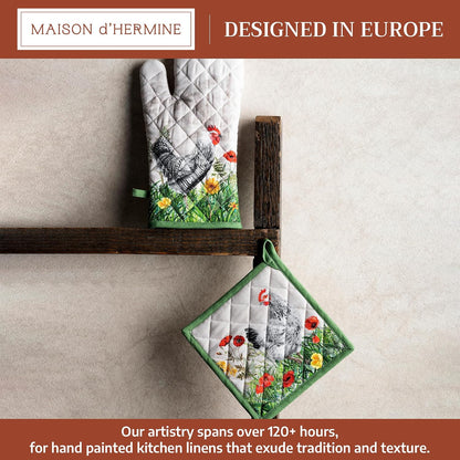 Maison d' Hermine Pot Holders 100% Cotton Potholders (8" x 8") - Colors B