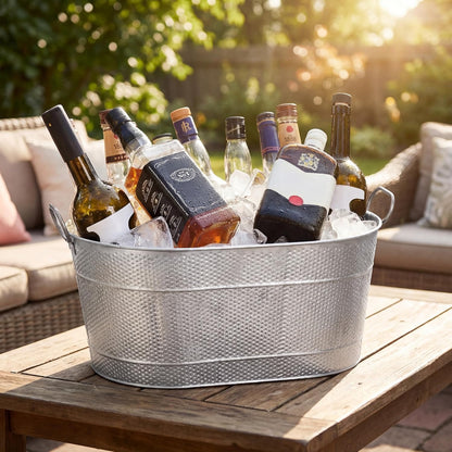 18” Stainless Steel Beverage Tub - 5 Gallon - Gold Handles & Shovel Included - Holds 30 Bottles & Stays Cold for Hours - Use as Wine Bottle Chiller to Beer Bucket Holder - Leak Proof (Gold)