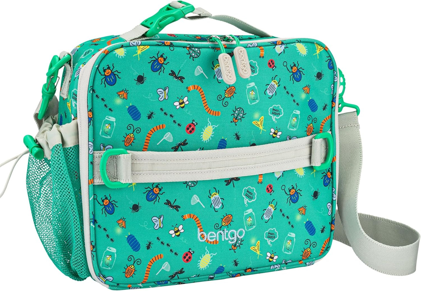Bentgo Kids Lunch Bag - Durable, Double-Insulated Lunch Bag for Kids 3+; Holds Lunch Box, Water Bottle, & Snacks; Easy-Clean Water-Resistant Fabric & Multiple Zippered Pockets (Mermaid)