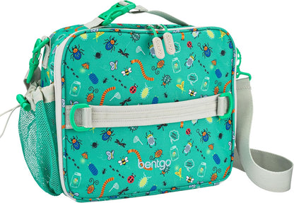 Bentgo Kids Lunch Bag - Durable, Double-Insulated Lunch Bag for Kids 3+; Holds Lunch Box, Water Bottle, & Snacks; Easy-Clean Water-Resistant Fabric & Multiple Zippered Pockets (Mermaid)