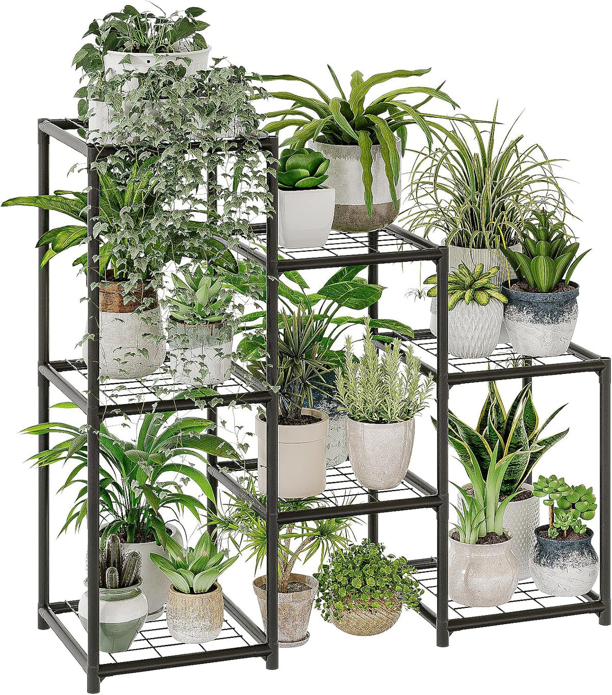 Bamworld Plant Stand Indoor Plant Shelf Outdoor Wood Plant Rack