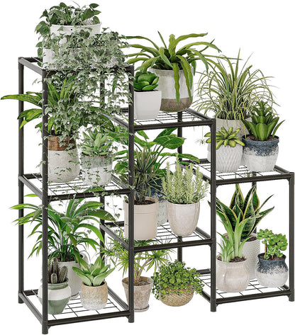 Bamworld Plant Stand Indoor Plant Shelf Outdoor Wood Plant Rack