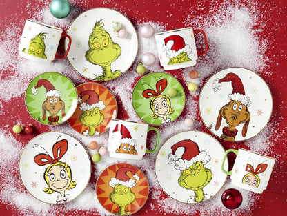 Lenox 898096 Merry Grinchmas Chip & Dip Bowl, Christmas Dishes, Festive Holiday Serveware