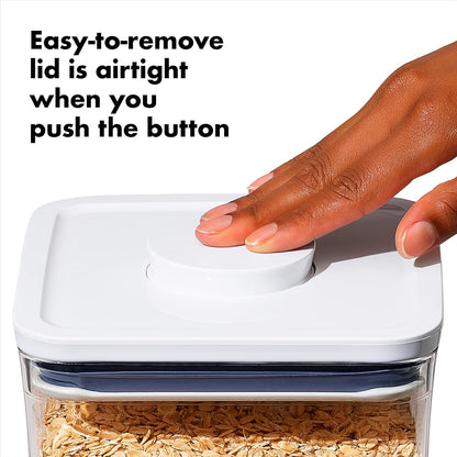 OXO Good Grips POP Container - Airtight Food Storage - Big Square Short 2.8 Qt Ideal for 5 lbs of sugar, cookies or crackers