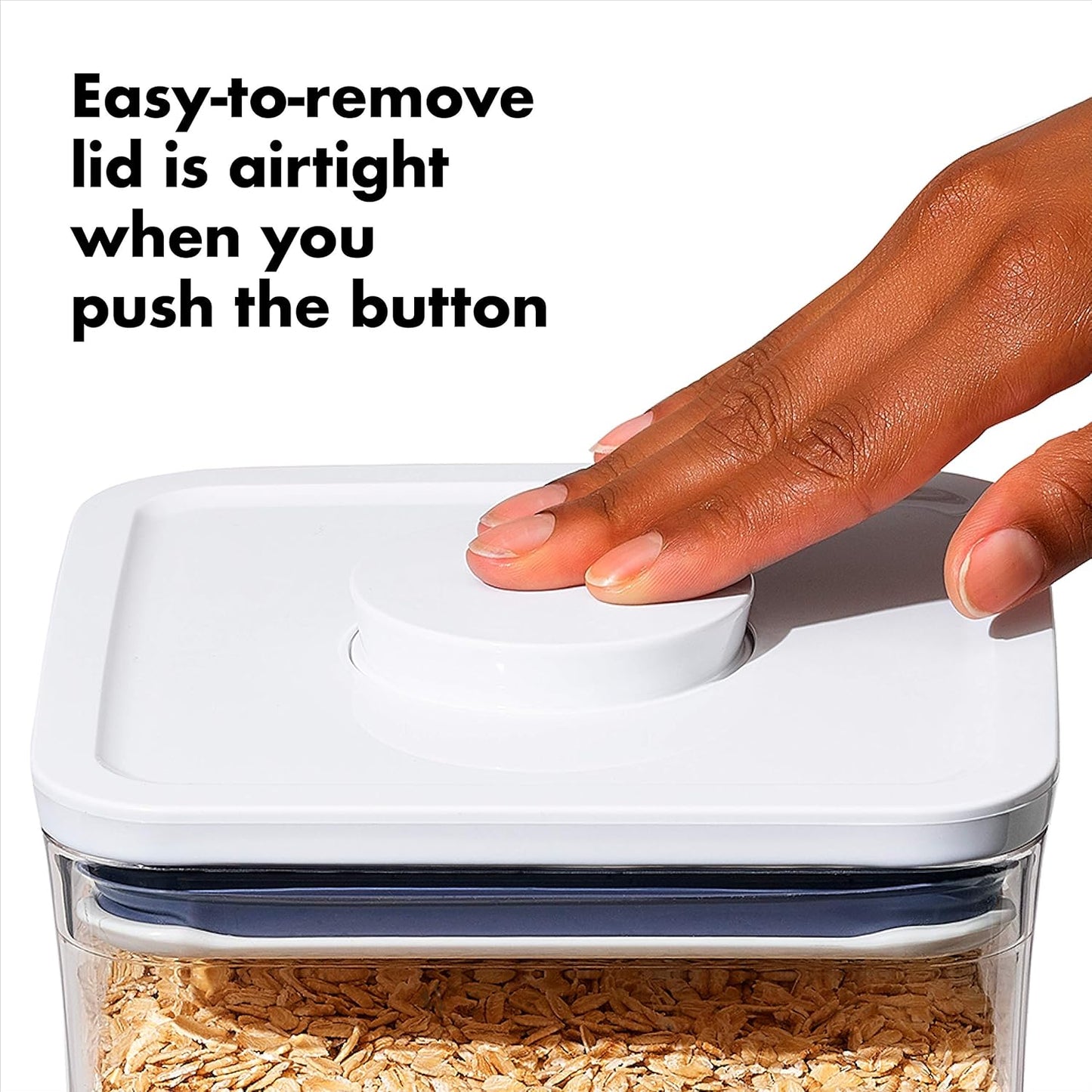 OXO Good Grips POP Container – Airtight 1.7 Qt for Coffee and More Food Storage, Rectangle, Clear