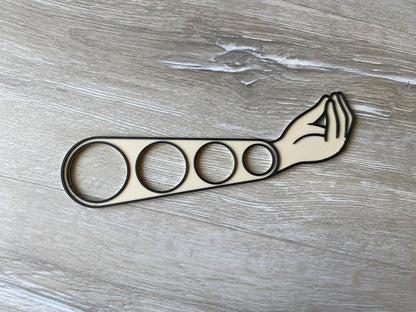 Italian Hand Gesture Spaghetti Portion/Measure Tool - Accurate Pasta Serving Size Guide, Unique Kitchen Gadget, Pasta Portion Tool