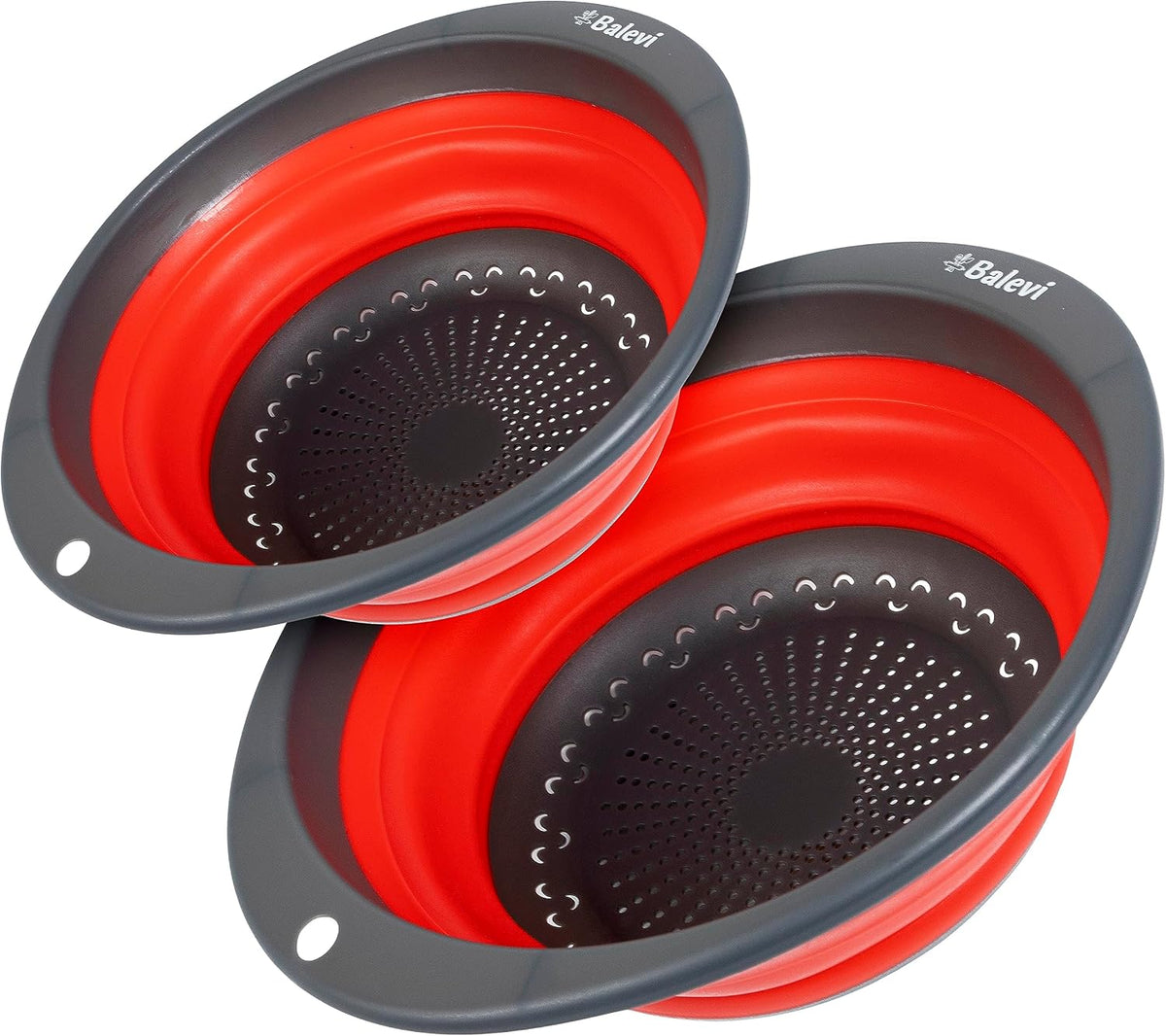 Collapsible Strainers for Kitchen, Green, Set of 2