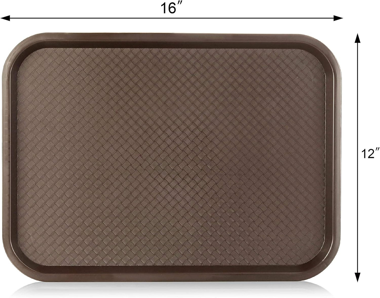 New Star Foodservice Fast Food Tray, Set of 12 (Black, 12 by 16-Inch)