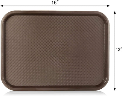 New Star Foodservice Fast Food Tray, Set of 12 (Black, 12 by 16-Inch)