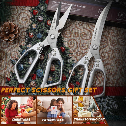 Huusk Kitchen Scissors for Food - Heavy Duty Kitchen Shears All Purpose