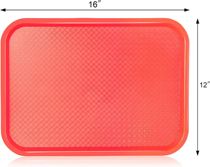 New Star Foodservice Fast Food Tray, Set of 12 (Black, 12 by 16-Inch)