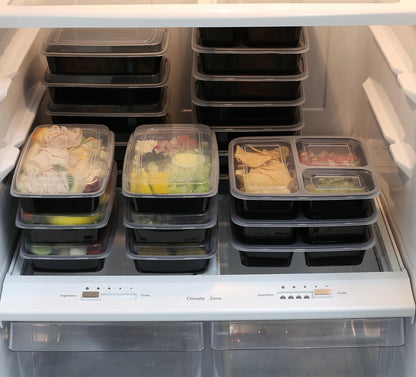 Simple Houseware 16 Pack 28-oz 1-Compartment Meal Prep Container, BPA-Free | Reusable BPA-Free Stackable Bento Box - Microwave, Freezer & Dishwasher Safe