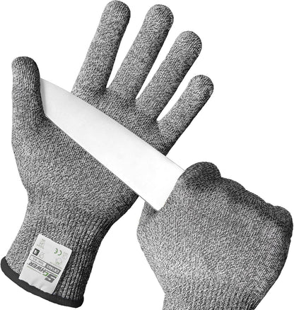 Schwer SlicePro ANSI Cut Resistant Gloves, Food Grade Cutting Glove for Kitchen Food Prep, Mandoline Gloves for Meat Cutting, Oyster Shucking, Fish Fillet Processing, PR1501-G, L