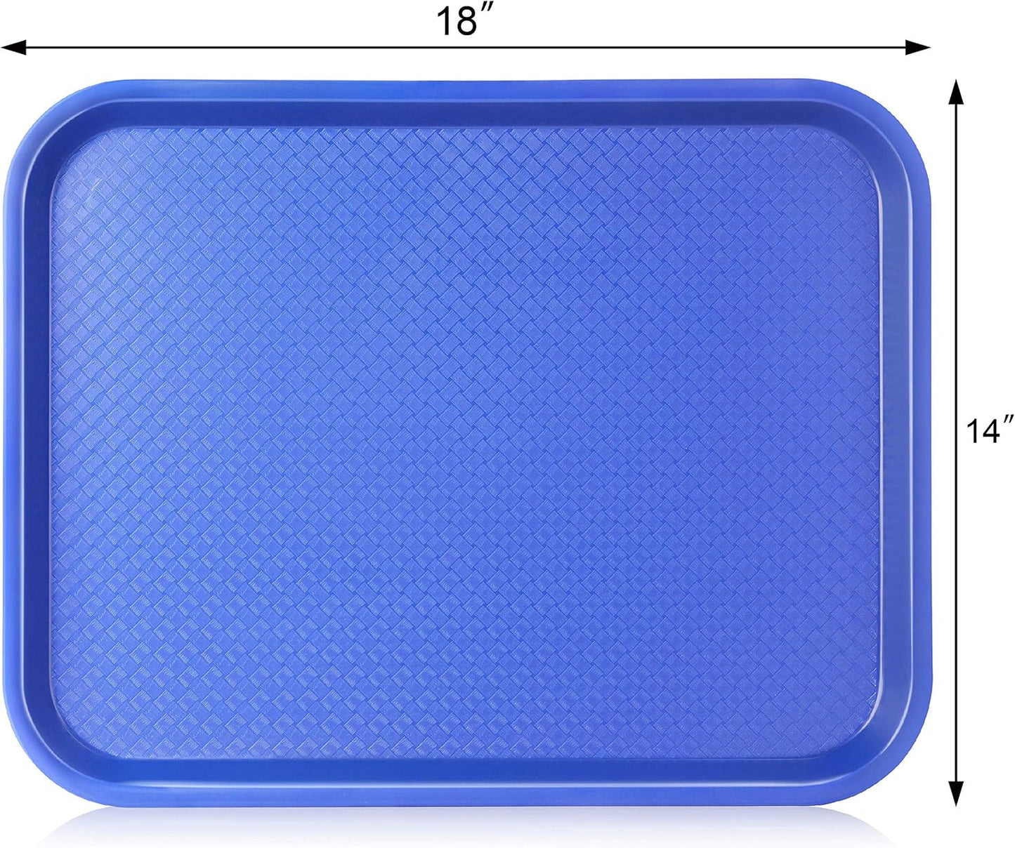 New Star Foodservice Fast Food Tray, Set of 12 (Black, 12 by 16-Inch)