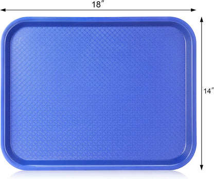 New Star Foodservice Fast Food Tray, Set of 12 (Black, 12 by 16-Inch)