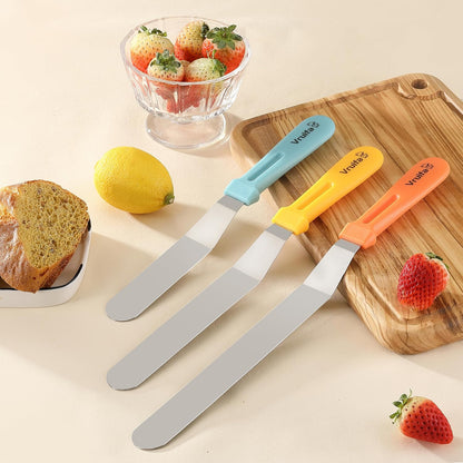 Offset Spatulas, Icing Spatula for Cake Decorating and Frosting, 6",8",10"