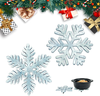 Cast Iron Trivet, 7.28 inch Metal Trivet for Hot Dishes, Heat-Resistant Decorative Trivets to Protect Dining Countertop or Kitchen Decoration with 2 Silicone Mini Pinch Mitts