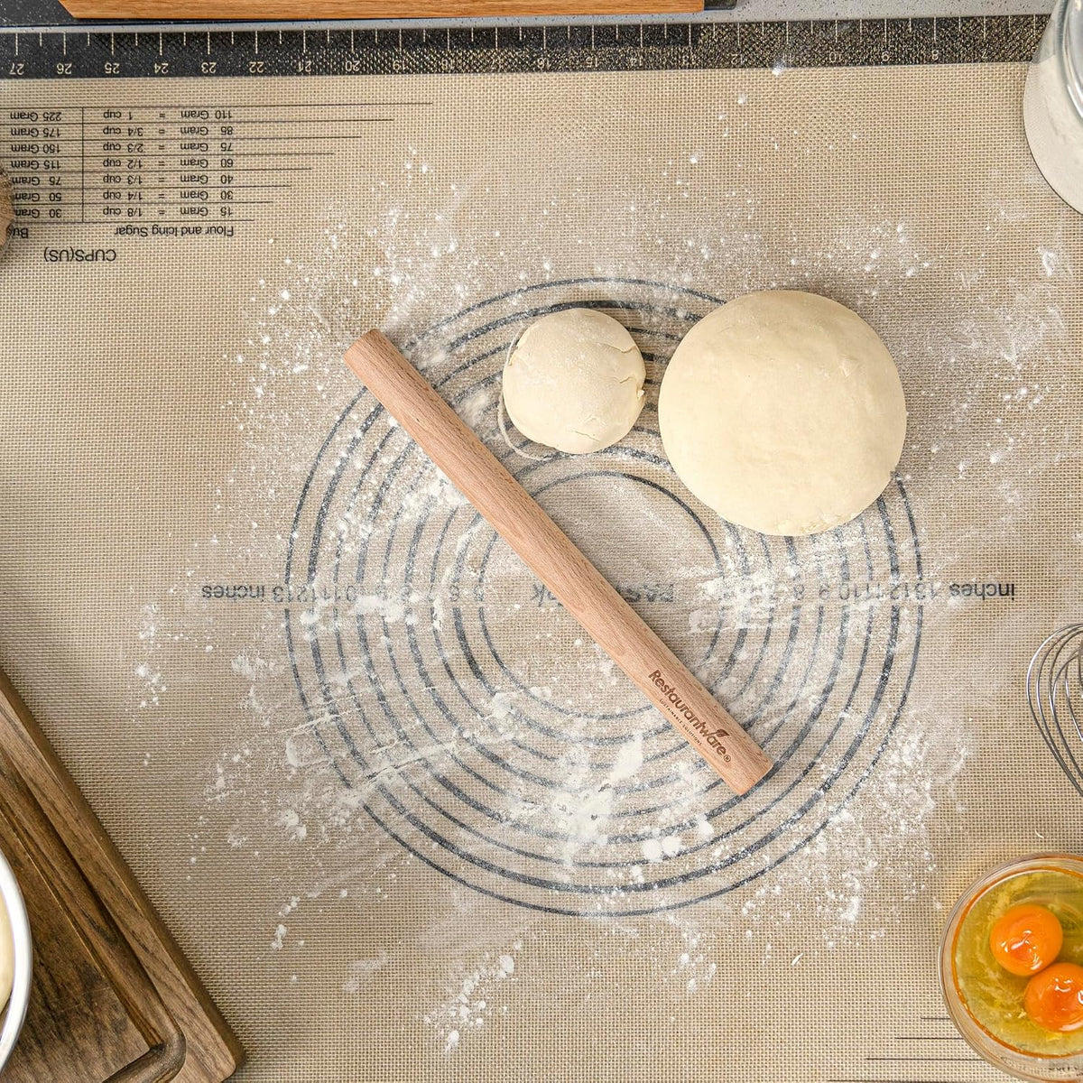 Restaurantware 12 in Wood Beech Asian Dowel Rolling Pin