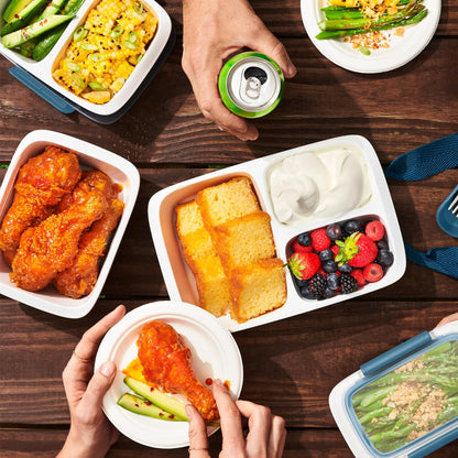 OXO Good Grips Prep & Go Snack & Dip Container, Snack Fuss-Free on the Move, Leakproof Reusable Small Meal Food Storage and Lid, Food Containers with Lids, Snack Organizer, 1.6 Cups/0.4 L