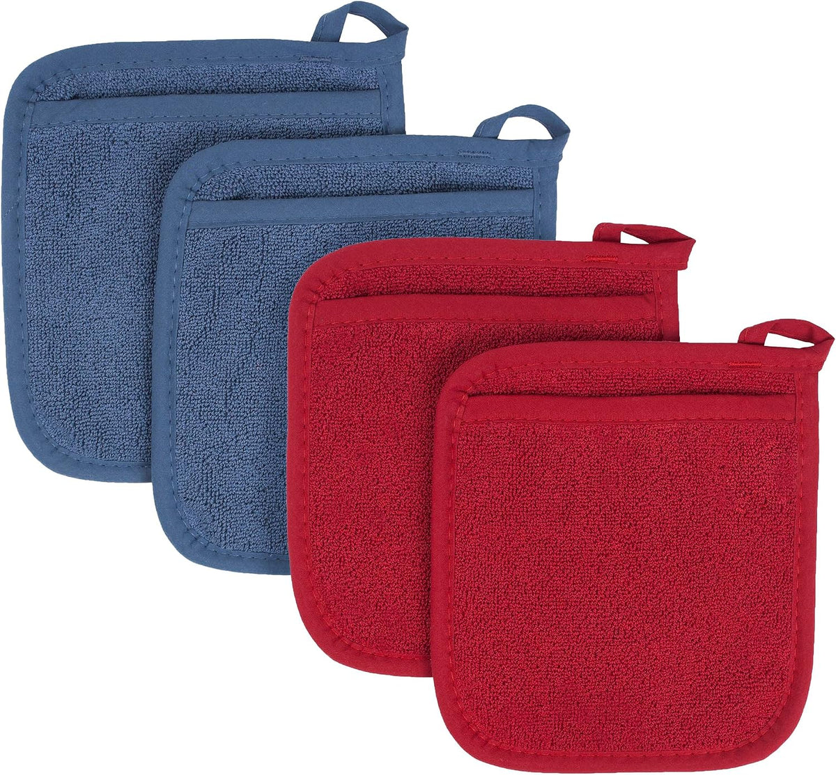 RITZ Terry Pocket Mitt & Hot Pad: Unparalleled Heat Resistant, Durable 100% Cotton – Ergonomically Designed for Optimal Grip – Easy-Care Machine Washable –, Federal Blue