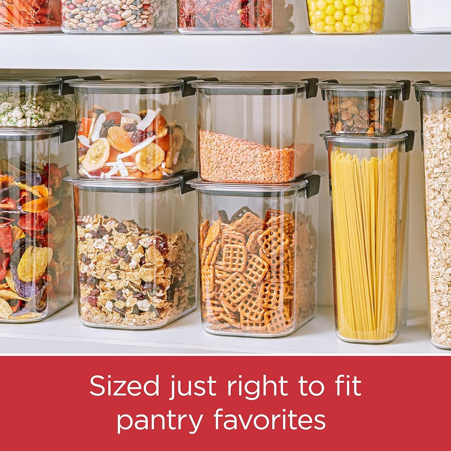 Rubbermaid Brilliance Pantry 10 Piece Set, Clear and Airtight Food and Pantry Storage Containers