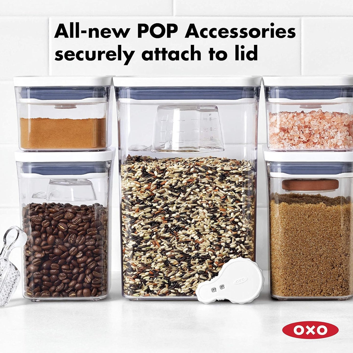 OXO Good Grips POP Container – Airtight 1.7 Qt for Coffee and More Food Storage, Rectangle, Clear