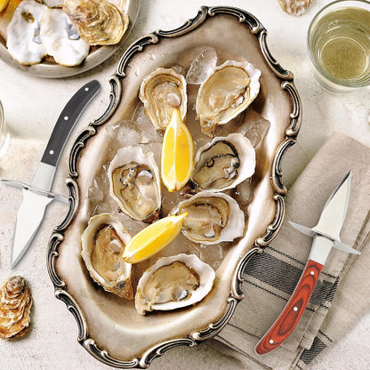 Oyster Shucker Set - 2 Oysters Shucking Knives and Cut Resistant Gloves- Seafood Opener Kit Tools for Oysters, Clam, Shellfish, Crab, Kitchen Tools, Premium Kitchen Knife Tools Gift