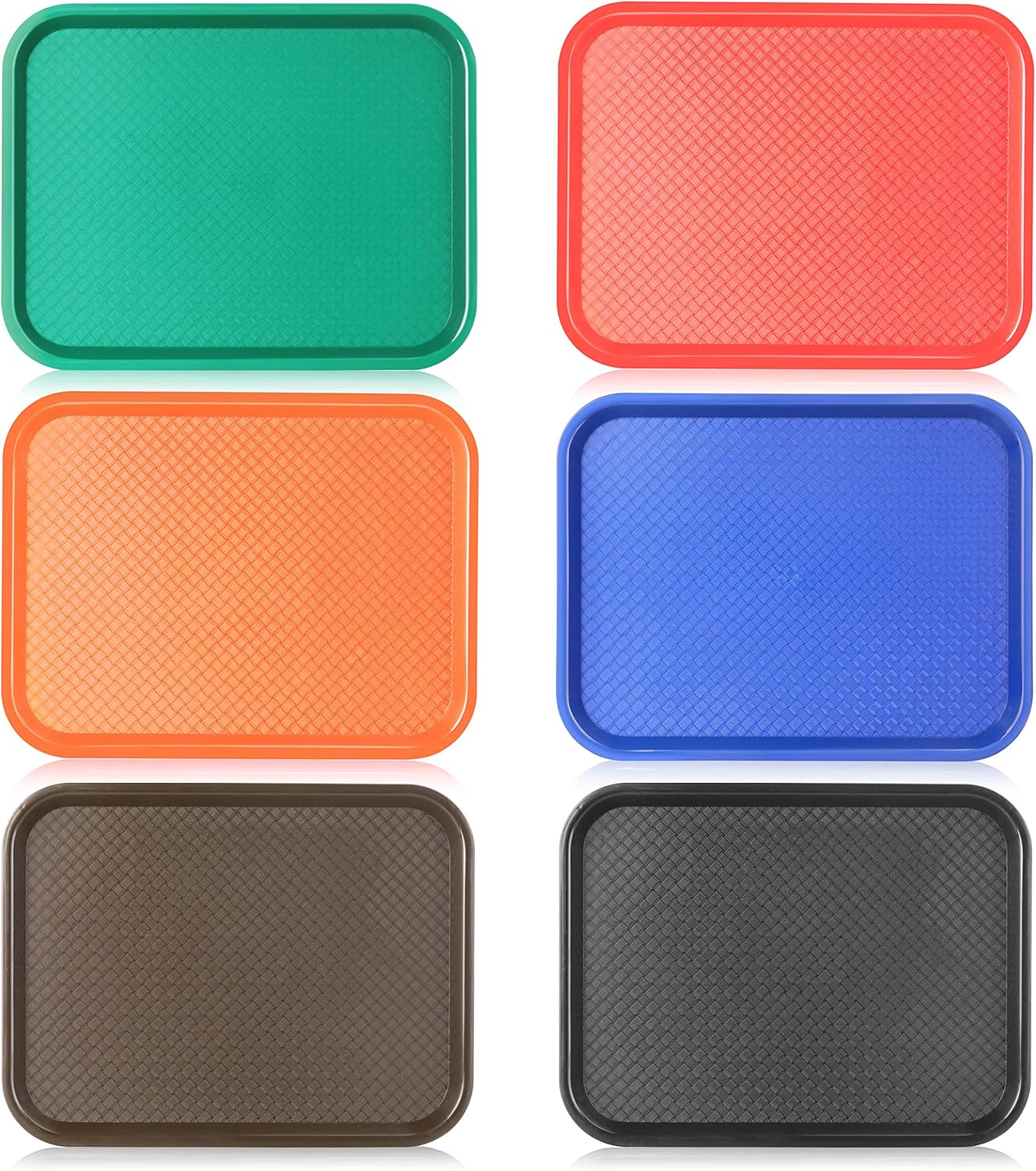 New Star Foodservice Fast Food Tray, Set of 12 (Black, 12 by 16-Inch)