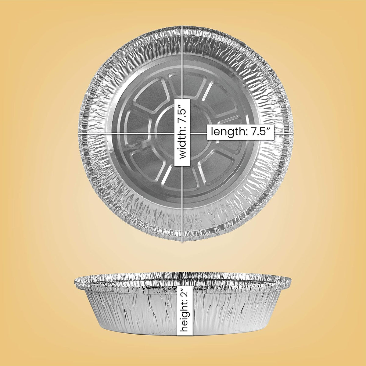 PLASTICPRO 6'' Inch Round Tin Foil Pie Pans Disposable Pack of 20