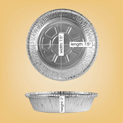 PLASTICPRO 6'' Inch Round Tin Foil Pie Pans Disposable Pack of 20