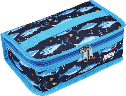 MIER Small Lunch Bag for Kids & Adults Compact Insulated Lunch Box Portable Thermal Mini Cooler for Work School Travel, Bluesteel
