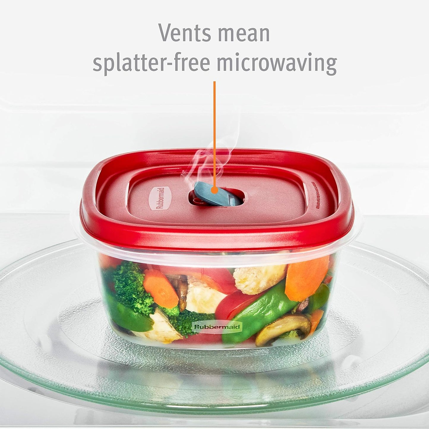 Rubbermaid EasyFindLids Meal Prep Containers 5.1 Cup Red
