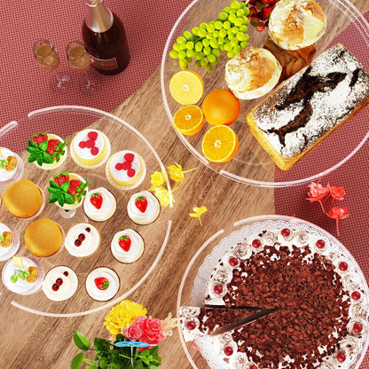 Bakzon 3 Piece Cupcake Stand, Acrylic Dessert Table Display Set, Clear Square Serving Trays for Birthday, Wedding, Baby Shower