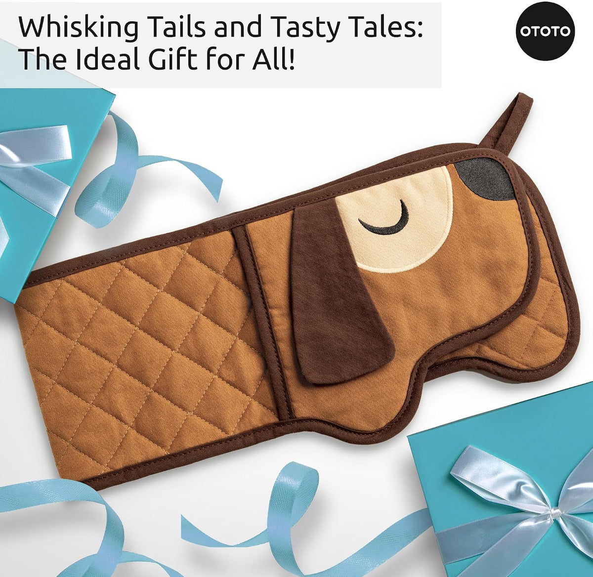 New - OTOTO Batlicious Oven Mitts and Pot Holders Sets - Heat Resistant Trivets for Hot Dishes, Cooking Goth Kitchen Decor, Cute Accessories, Pot Holders, Spooky Halloween Bat Moon Witchy Gifts
