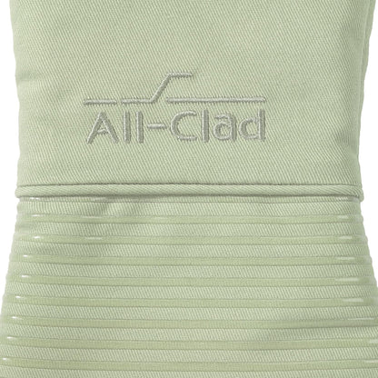 All-Clad Silicone Oven Mitts: Heat Resistant up to 500 Degrees - 100% Cotton & Silicone, 14"x7" Oven Mitt for Kitchen and Barbeque, Pewter