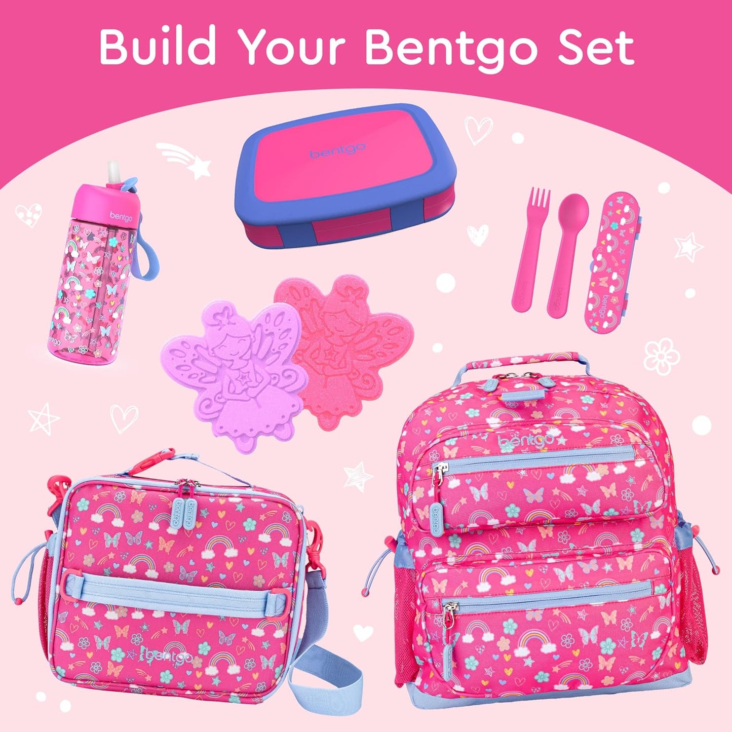 Bentgo Kids Bento-Style 5-Compartment Leak-Proof Lunch Box - Ideal Portion Sizes for Ages 3 to 7 - Durable, Drop-Proof, Dishwasher Safe, PFAS & BPA-Free & Made with Food-Safe Materials (Purple)
