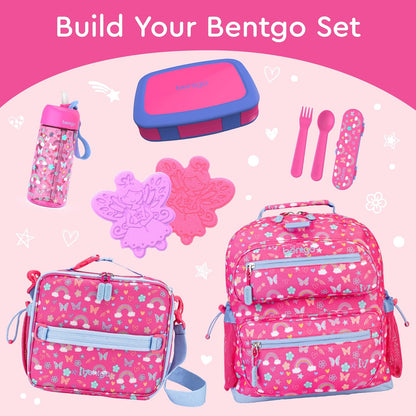 Bentgo Kids Bento-Style 5-Compartment Leak-Proof Lunch Box - Ideal Portion Sizes for Ages 3 to 7 - Durable, Drop-Proof, Dishwasher Safe, PFAS & BPA-Free & Made with Food-Safe Materials (Purple)