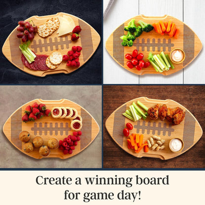 Totally Bamboo Flip, Serve & Store Charcuterie Board with Lid, Reversible Bamboo Cutting Board and Portable Cheese Tray with Compartments, Locking Travel Cover, 15.5 x 11.5 Inches