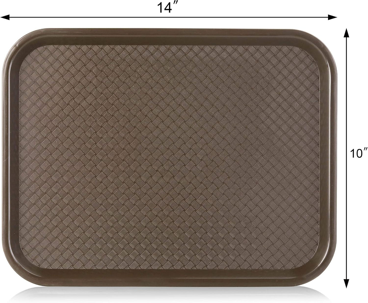 New Star Foodservice Fast Food Tray, Set of 12 (Black, 12 by 16-Inch)