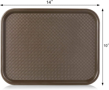 New Star Foodservice Fast Food Tray, Set of 12 (Black, 12 by 16-Inch)