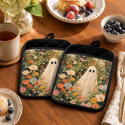 Gothic Cooking Skeleton Chef Pot Holders Heat Resistant