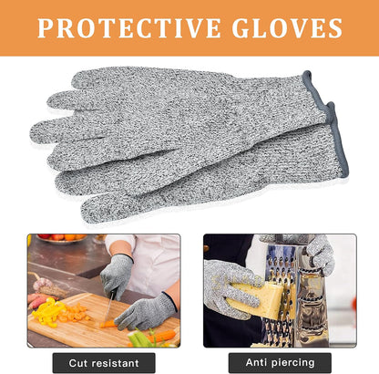 7 Pieces Fish Scale Remover, Hand Held Fish Scaler with Mitten and Tweezers