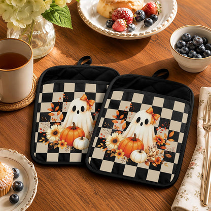 Gothic Cooking Skeleton Chef Pot Holders Heat Resistant